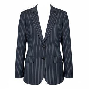 J.Crew Ludlow Blazer Womens 2 Blue Double Pinstripe Tollegno Italian Wool Jacket